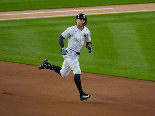 Yanks' Stanton expects to miss 4 weeks with strained hamstring, 8th time on injured list in 6 years