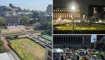 Dramatic before-and-after photos show Columbia University’s anti-Israel tent city finally gone after NYPD raid