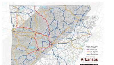Arkansas Department of Transportation releases traffic forecast map for eclipse