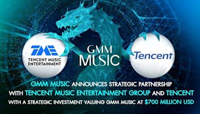 GMM Music 宣布與騰訊音樂娛樂集團和騰訊達成戰略合作