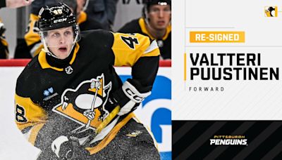 Penguins Re-Sign Forward Valtteri Puustinen to a Two-Year Contract | Pittsburgh Penguins