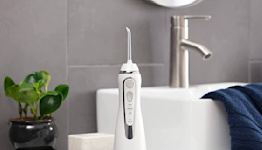 Save 20% on this highly-rated water flosser that'll have you excited for your next dentist appointment