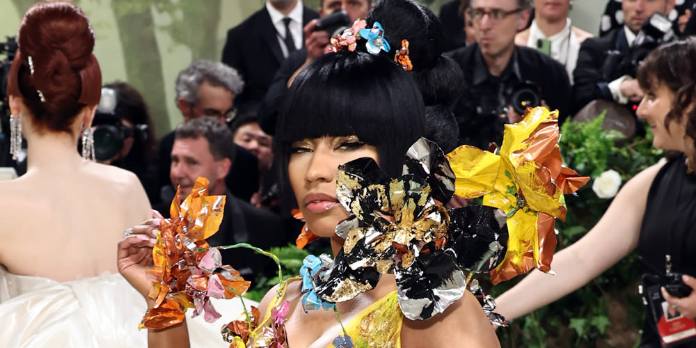 Nicki Minaj Brings High Fashion Marni Florals to Met Gala 2024