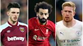 Premier League team of the season: Salah, De Bruyne and Rice make best XI