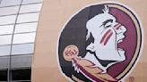 A general view of Florida State's Seminoles logo before the Capital One Orange Bowl against Georgia at Hard Rock Stadium on Dec. 30, 2023, in ...