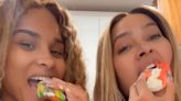 Ciara, La La Anthony Try TikTok Trend of Fruit Roll-Ups and Ice Cream — See Their Sweet Reactions