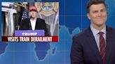 Colin Jost Trashes Trump In 'Weekend Update' Roast Of His East Palestine Visit