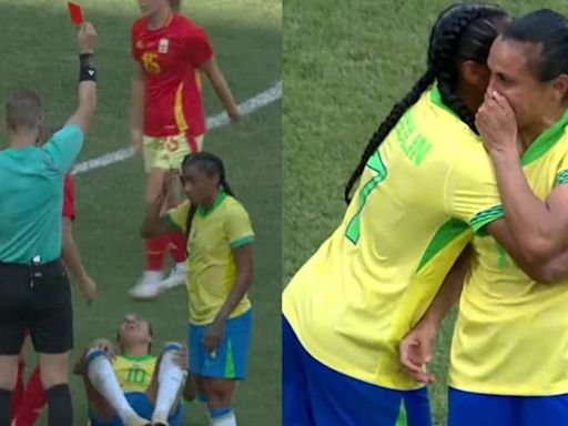Narradora da Globo reage à expulsão de Marta na Olimpíada: "Sabe o peso pro Brasil"