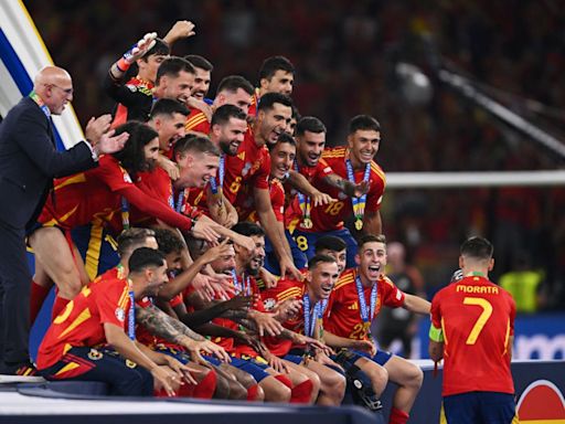 Watch: Euro 2024 winners Spain depart from Berlin hotel after victory