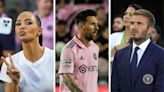 Photos show the celebs who attended Lionel Messi's first Inter Miami match like Kim Kardashian, LeBron James, and David Beckham