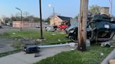 Car flips during crash on Mount Hope and Washington Avenue in Lansing