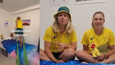 Paris Olympics 2024: Australian tennis stars Daria Saville and Ellen Perez check out ‘anti-sex’ beds for athletes. Watch now