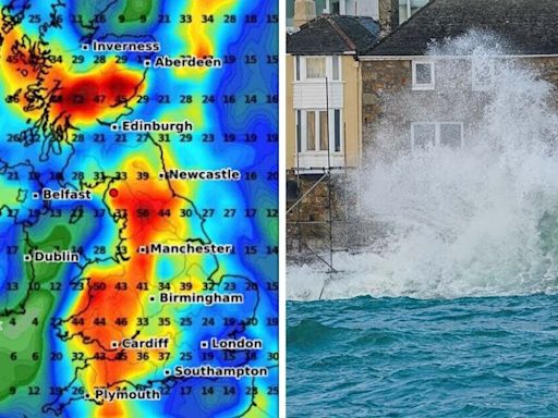 Weather maps reveal exact date UK to be hit by 700-mile rain bomb