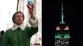 Empire State Building Lights Up Green and Yellow in N.Y.C. for “Elf”'s 20th Anniversary: See the Photos!