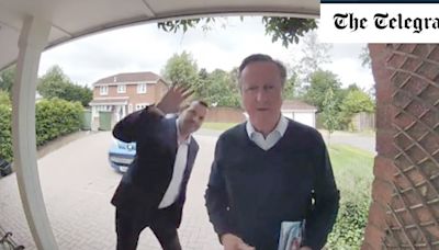 Watch: David Cameron captured on Ring camera canvassing in Hampshire