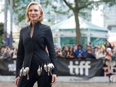 Cate Blanchett Serves Looks in Bizarre Spoon Outfit at TIFF