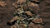 NASA Scientists Startled When Mars Rover Drives Over Rock, Cracking It and Revealing Glinting Crystals Within