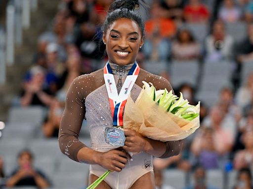 US gymnastics championships: Simone Biles wins record ninth national all-around title