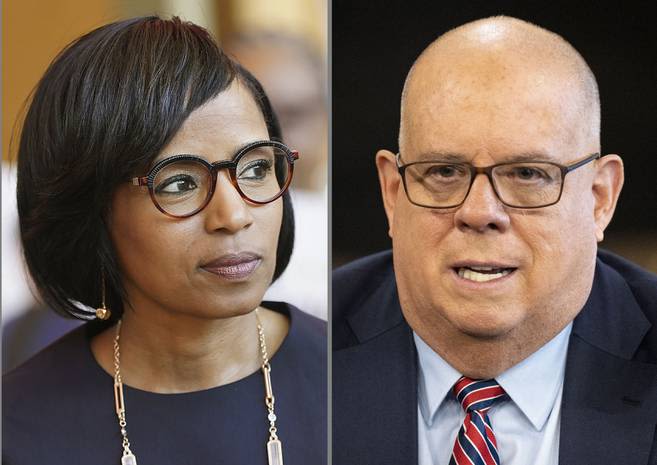 Hogan, Alsobrooks differ on abortion limits in first skirmish of Senate campaign