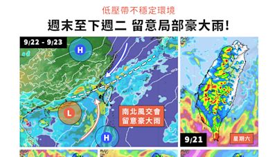 周末天氣如何？會有颱風生成嗎？一張圖看懂周末天氣 嚴防局部豪大雨