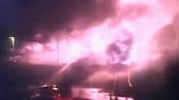 Petroleum tanker fire shuts down major interstate