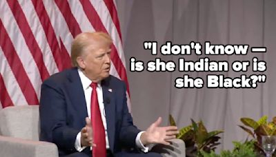 ...Donald Trump For Not Seeming To Know Bi-Racial People Exist After...Whether Kamala Harris Is "Indian Or Black"