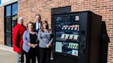 What is a harm reduction vending machine and how does it work?