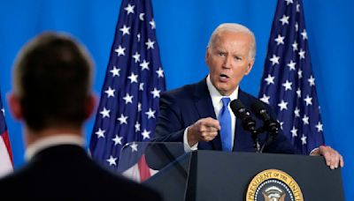 The Latest: Biden returns to the campaign trial following high-stakes news conference