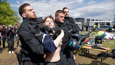 Berlin police move to clear pro-Palestinian protest camp