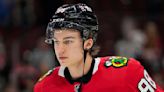 Connor Bedard skates in his first NHL exhibition game with the Chicago Blackhawks