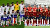 Adversários na semifinal da Eurocopa, França e Espanha se diferem no uso de jogadores do futebol local