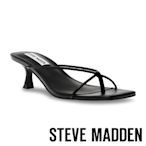 STEVE MADDEN-BRINNIE 細帶方頭夾腳涼跟鞋-黑色