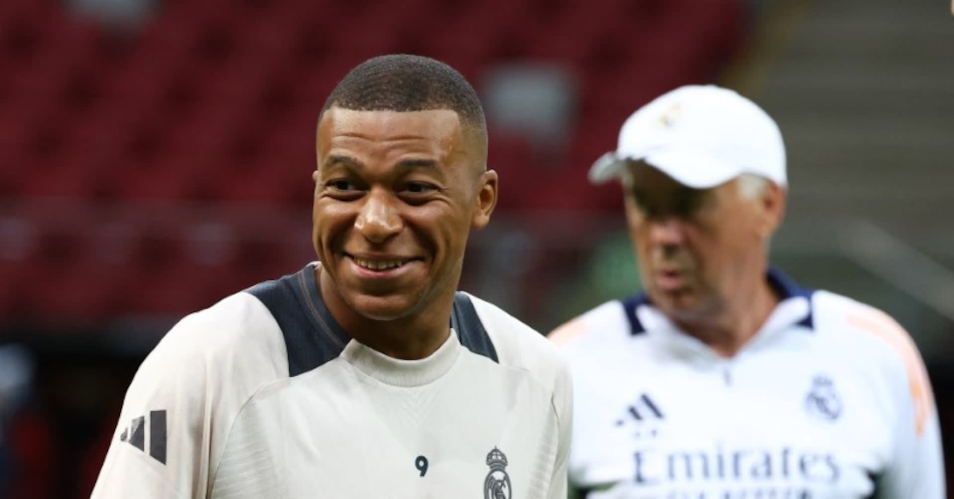 Ancelotti tight-lipped on Mbappe's role in Super Cup