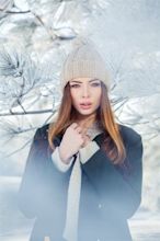 Beautiful Winter Portrait of Young Woman in the Stock Photo - Image of ...