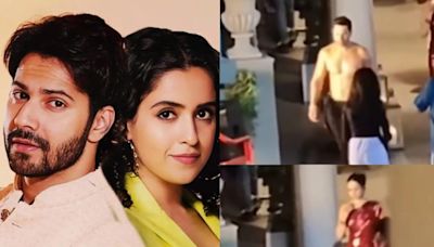 Varun Dhawan Walks Shirtless, Sanya Malhotra Dons Shimmery Red Saree In SSKTK Leaked Video | Watch - News18