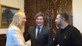 Javier Milei le presentó a su hermana a Volodimir Zelensky con un frase en inglés: “She is the real boss”