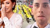 Instructor de desfile escolar en Huaycán agradecido con Magaly por generosa donación