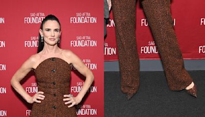 Juliette Lewis Dazzles in Chocolate Brown Rhinestoned Pumps at SAG-AFTRA Conversation for ‘The Thicket’ in Los Angeles