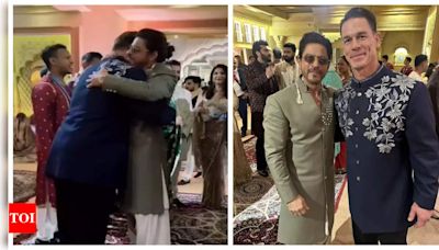John Cena and Shah Rukh Khan hug it out in BTS clip from Anant Ambani and Radhika Merchant's wedding - WATCH | - Times of India