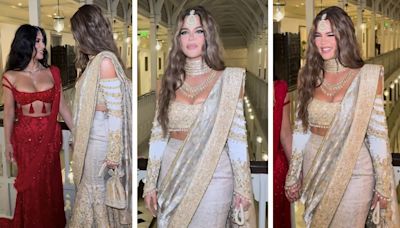 Khloe Kardashian Embraces Traditional Dressing at Anant Ambani and Radhika Merchant’s Wedding in India