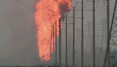 La Porte Pipeline Fire: Homeowners living near burning pipeline forced to spend the night away from home