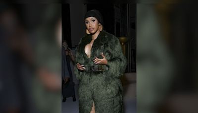 Paris Fashion Week: Cardi B stuns in Balmain's emerald fur and Rabanne's golden chainmail - CNBC TV18