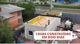 VÍDEO: Casas que ficam prontas em dois dias vão ser construídas para moradores atingidos por enchente em Porto Alegre