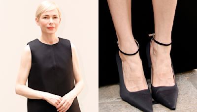 Michelle Williams Dons Sleek Satin Pumps at Ashi Studios Fall Couture 2024 Show During Paris Fashion Week