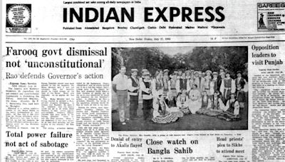 July 27, 1984, Forty Years Ago: J&K Security Concern