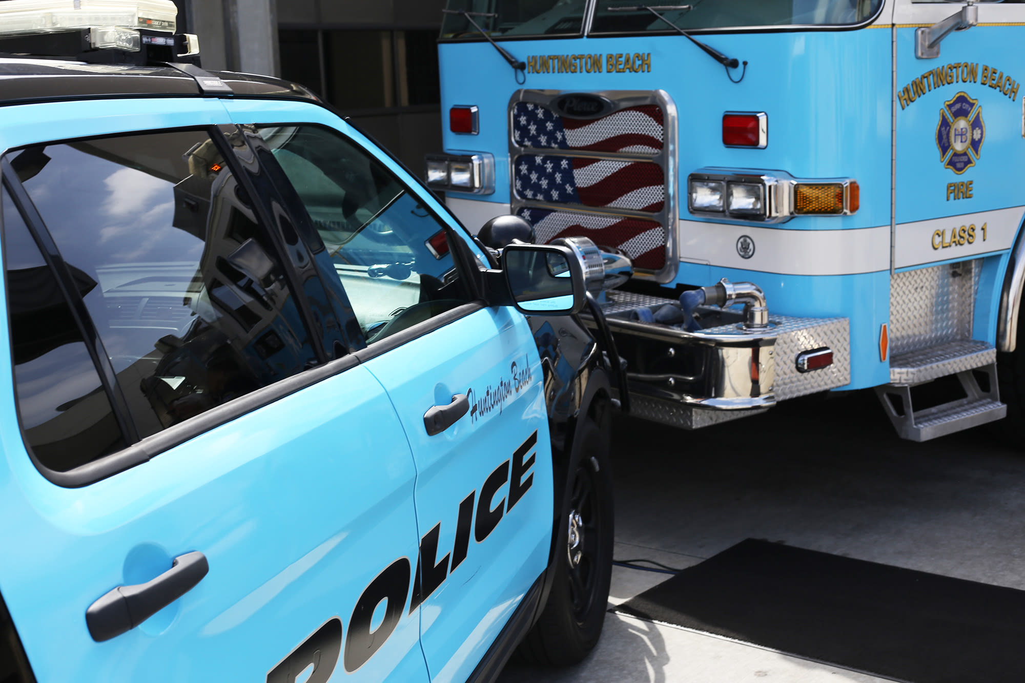 Huntington Beach police, fire vehicle wraps bring awareness to prostate cancer