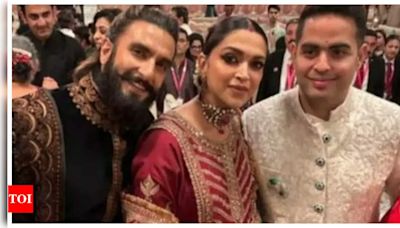 Deepika Padukone and Ranveer Singh stun at Anant Ambani and Radhika Merchant's wedding | - Times of India