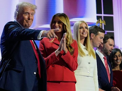 Ivanka Trump returns to politics as she joins father Donald on stage after rambling RNC speech