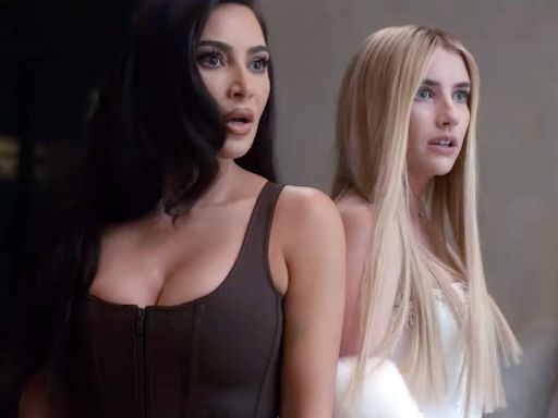 Emma Roberts Says Kim Kardashian Was 'Very Normal' on Set of “AHS”: 'She Doesn't Have a Huge Entourage'