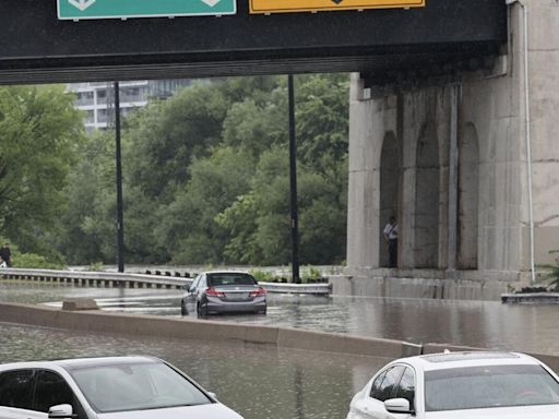 Flooding in Toronto: DVP lanes closed, transit riders in limbo at Union Station, severe thunderstorm watch west of GTA